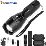 Super Powerful Led flashlight Ultra Bright linterna led torch T6/L2/V6 5 Switch Modes Zoomable Bicycle Light use 18650 battery
