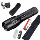 Super Bright  XM-L T6 L2 XP-L LED Flashlight Rechargeable Zoomable Linternas Torch Light by 1*18650 or 3*AAA Lamp Hand Light z50